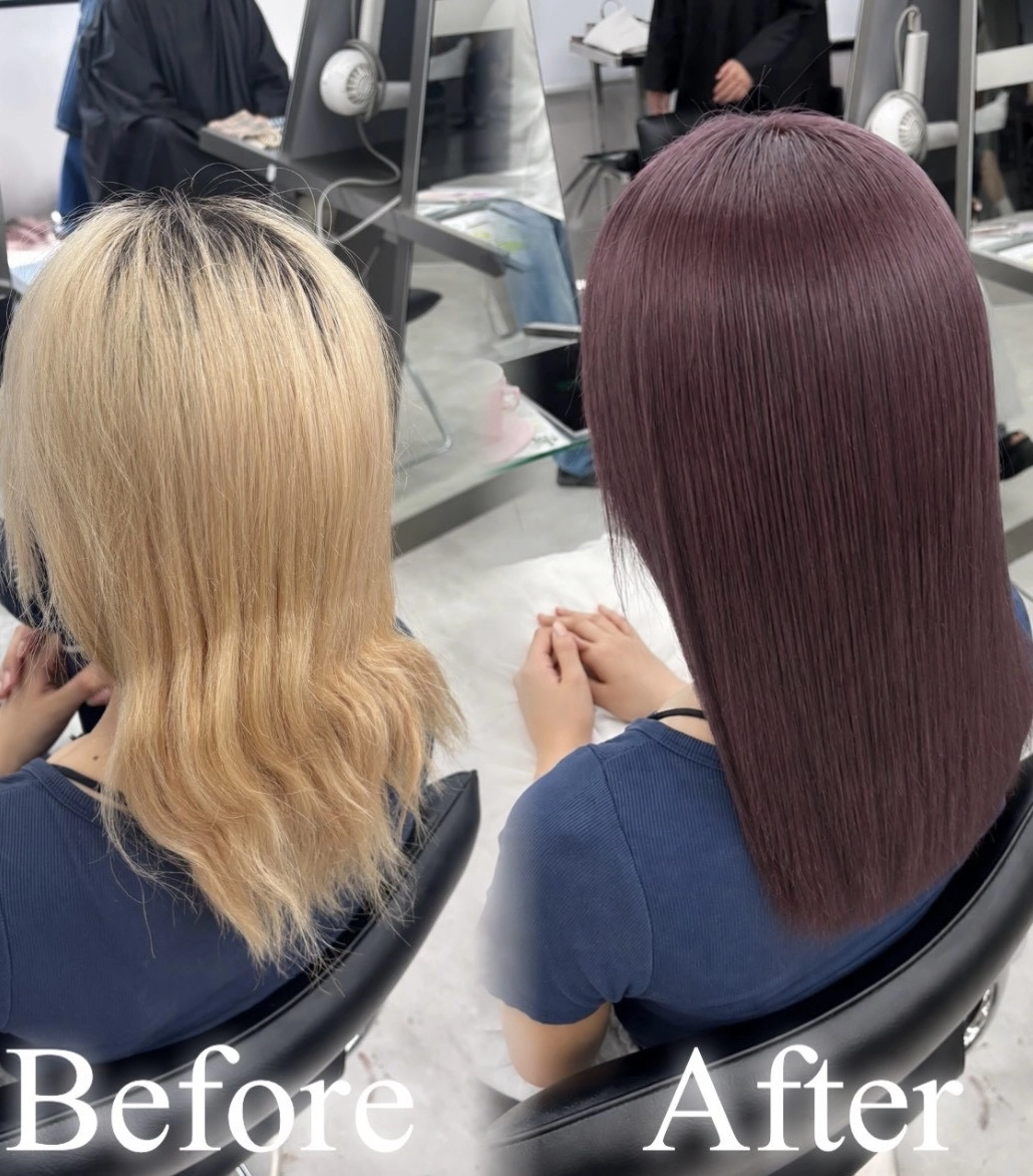 横浜駅徒歩5分｜ダブルカラーで叶えるパープルグレージュ×ハイトーンカラー【STYLE横浜】