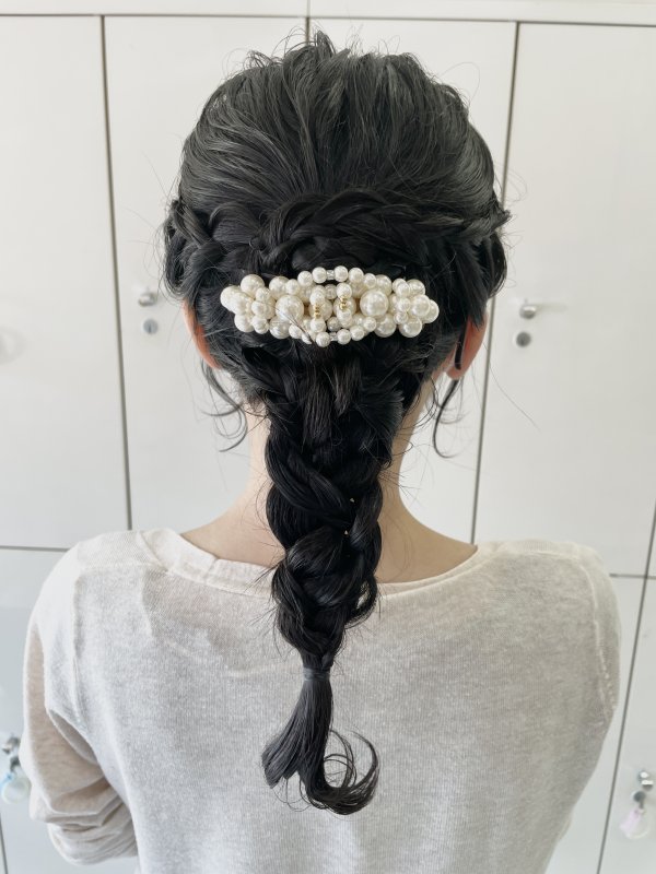 結婚式パーティーヘアセット