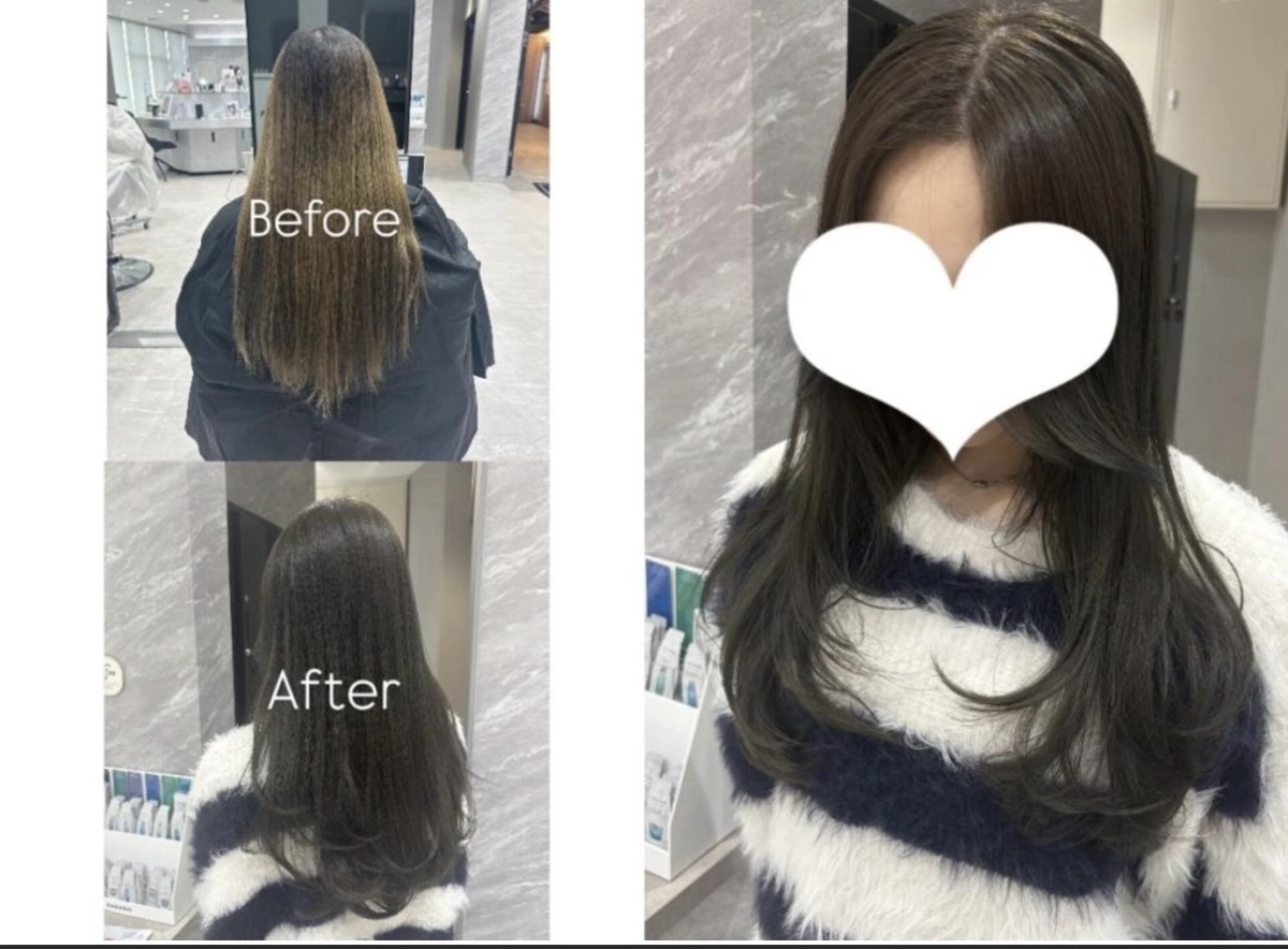 【透明感アップ♪オリーブカラー×レイヤーカット】