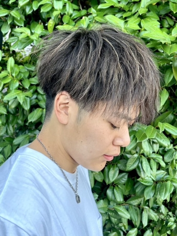 マッシュショート×ツイストパーマ×ハイライト