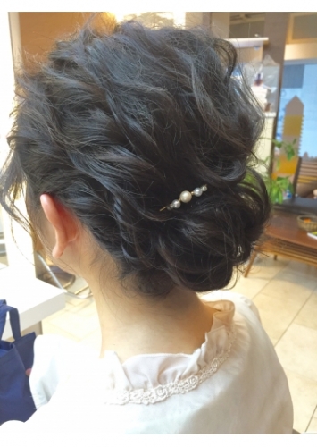 肩につかないボブのヘアセット