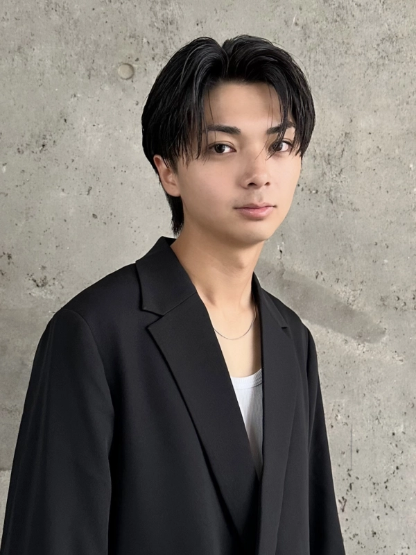 かき上げセンターパート