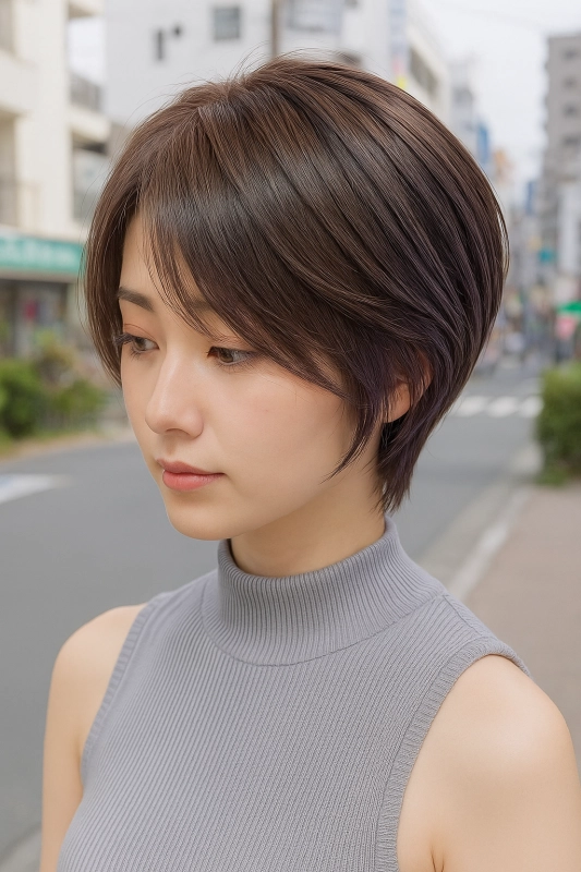 小顔まるみショート　小田急相模原/ショートボブ/ショートカット/ショートヘア/丸みショート/まるみショート/カットが上手い/ショート/相武台前/座間/相模大野/東林間/中央林間/20代/30代/40代/50代/60代/小顔カット/小顔ショート