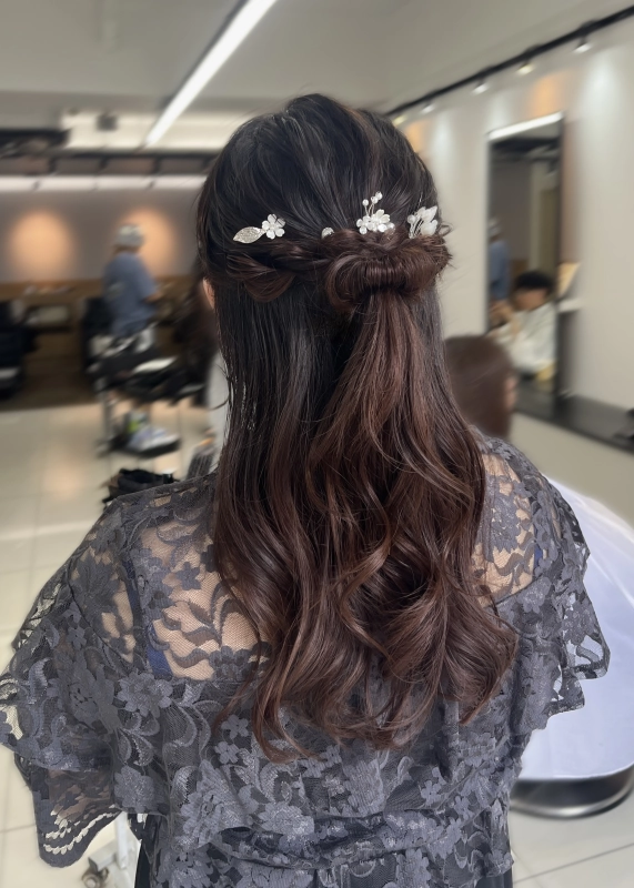 【yumi】ハーフアップアレンジ