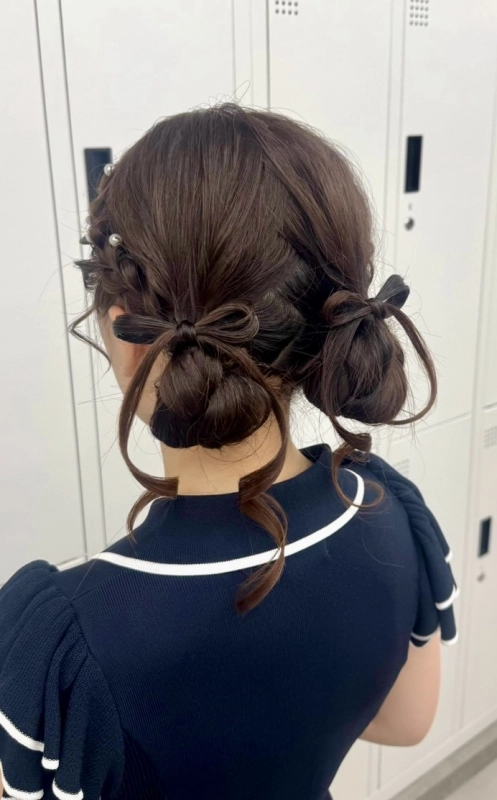 横浜駅徒歩5分｜推し活ヘアメイクならSTYLE横浜♡ツインシニヨン×リボンヘ