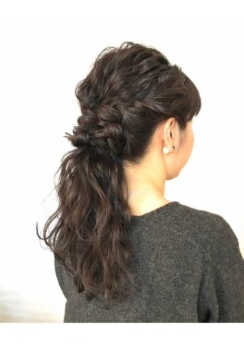 【ＬＵＣＫ成城杉本】ヘアアクセサリーない方のお呼ばれアレンジ